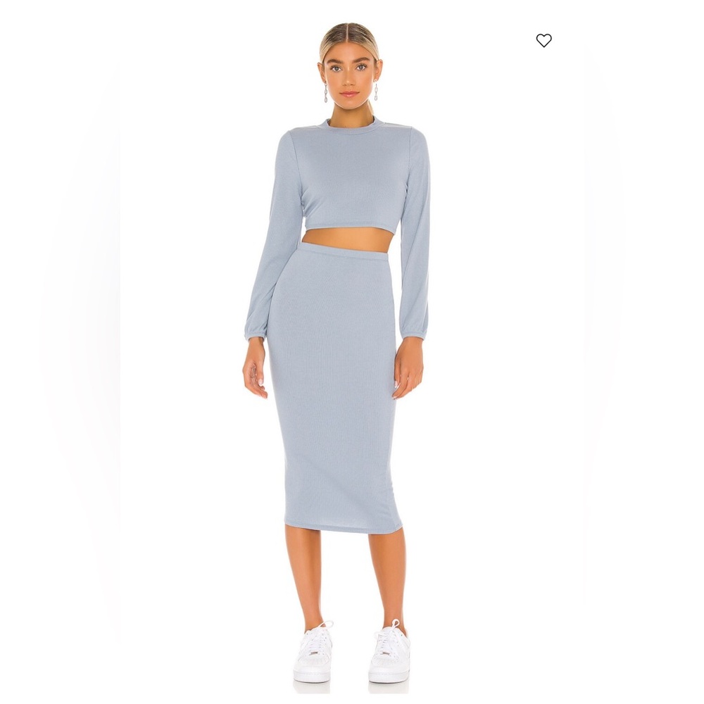 Superdown Lena Midi Set in Dusty Blue size Small - Picture 15 of 15